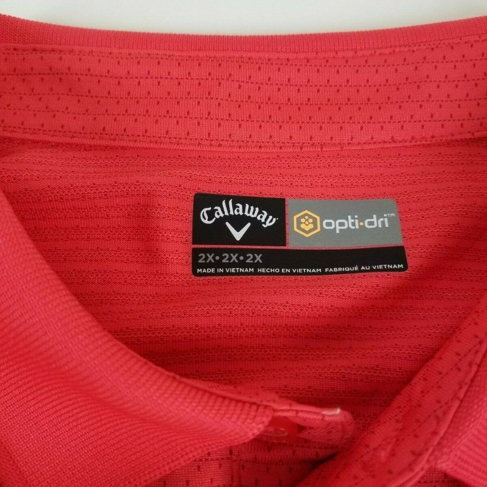 NWT Callaway Men's 2X Opti Dri Stretch Polo Shirt - Picture 4 of 5